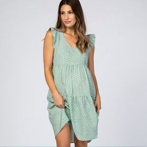 PinkBlush Mint Vneck tiered dress maternity